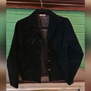 Genuine Vintage Velvet Field Jacket in Black by XQ